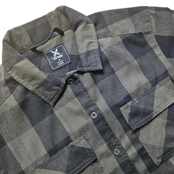 VERTX Last Line Flannel Mens SZ Small Plaid Black/Green Tactical Outdoor Utility - Picture 1 of 14